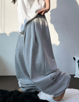 10000ソルド❤ フロントツーピンタックバルーンワイドオーバーパンツ 🩶🖤2カラー 🩶S-XL