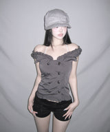 chrome frill bl (3colors)