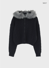 [MADE] ダダウールニットフーディドジップアップ