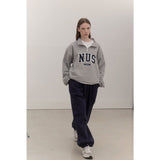 Huke x Nus. ハーフジップアップ（NAVY）