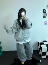2ウェイ🤎 ハーディービッグフーディージップアップ🤎🩶🖤3カラー