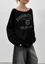 [MADE] コージーティープリンティングオーバーサイズ長袖Tシャツ