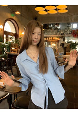 ソラストラップストライプラップ半袖シャツ