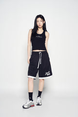 25SS ラウンディングシンボルロゴウィメンズスリーブレス ブラック