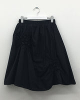 Smoke applique midi skirt (3color)