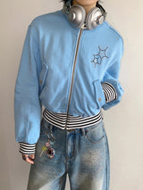 Blue starfish hot diamond cardigan jacket