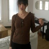Golds heart button pocket hooded knitwear