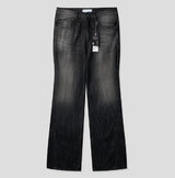 Summer Cool Oil Washed Flare Denim Pants