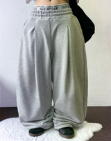 STRING FRONT SIDE ピンタックバルーンロングパンツ🤍🖤🩶2SIZE 3COLOR