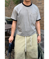 Crop pigment ringer tee