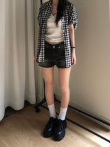 Flute Checkered Shirt (3 colors)