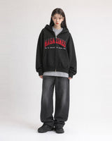 (UNISEX)マガジン オーバー フード ジップアップ