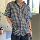 カジュアルチェック半袖シャツ