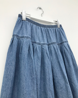 モリ デニム ロング スカートt (1color)