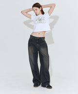 Flower D Logo T-shirt_White