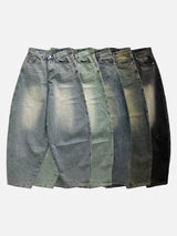 Ramie Brush Balloon Denim Pants 5C