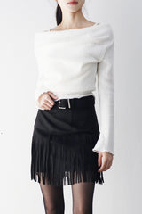 Marsh Off-Shoulder Layered T-Shirt