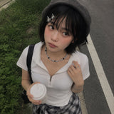 Black White Beads Pearl Bold Fashion Daily Necklace