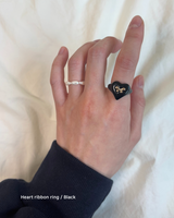 Heart Ribbon Ring