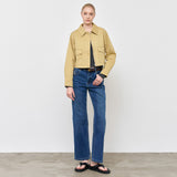 WOMAN ジップアップコットンショートジャケット [BEIGE]