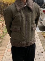 ペサド ダブルポケット フェイクファー ムスタン