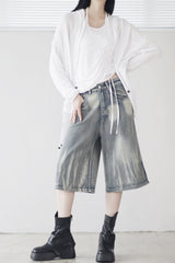 (Unisex) レークウォッシングハーフパンツ