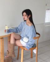 [MADE] ダーリング, ストライプワンショルダートレーナー