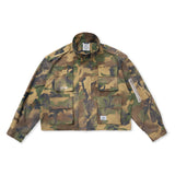 S56 オーバーサイズクロップミリタリージャケット CAMO