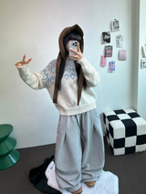 PARACHUTE TWO PINTUCK BALLOON LONG WIDE PANTS 🖤🩶💜🤎🩷5COLOR