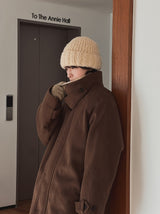 ★Regen Balmacaan Mustang Wool Coat