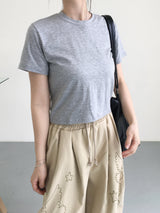 デイリークロップ半袖Tシャツ (10c)