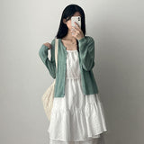 Teak Daily Button Knitted Cardigan