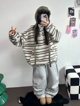FLEECE❤RIVET TWO PIMTUCK LONG PANTS 🖤🤍🩶3COLOR