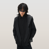 RELABEL 23AW シルエットネックスカーフフード付きワークシャツ