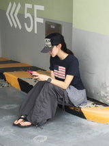 アメリカフラワーパッチ半袖Tシャツ (3c)