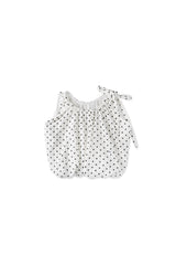 Ribbon tie blouse_dot