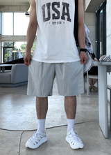 オッズアイスクーリングワンタックバミューダナイロンバンディングショーツ