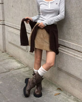 Work Corduroy Pocket Skort Pants