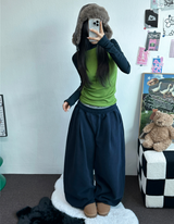 M-XL💙3サイズ💙ピンタックワイドロングパンツ🩶💙🖤🤎4カラー