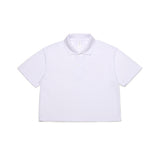 MANS クロップピケポロシャツ WHITE