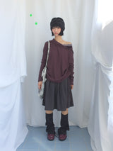 Lenny Shirring High-Neck Knitwear
