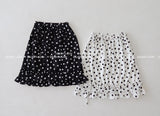 Dot Polka Dot Back Banding Midi Skirt