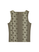 1/2 S CLEF DOT PLEATS SLEEVELESS (BEIGE)