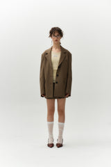 zip skirt (brown)