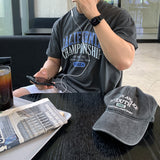 Look ターパーカリフォルニアグラフィックピグメントオーバーサイズショートスリーブTシャツ