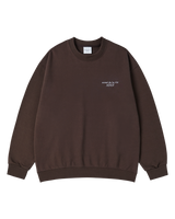 25FW BASIC LOGO NAPPING SWEATSHIRT DARK BROWN