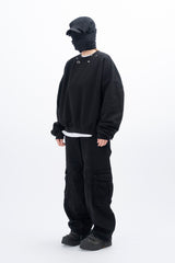 Neck Pierce Sweatshirt