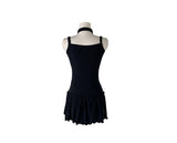 [Tie SET] Alan Muffler Button Shirring Sleeveless One Piece
