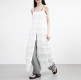 Bullet lace punching long dress
