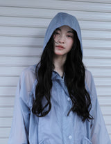 SHINING RUFFLE WINDBREAKER JACKET(BLUE)